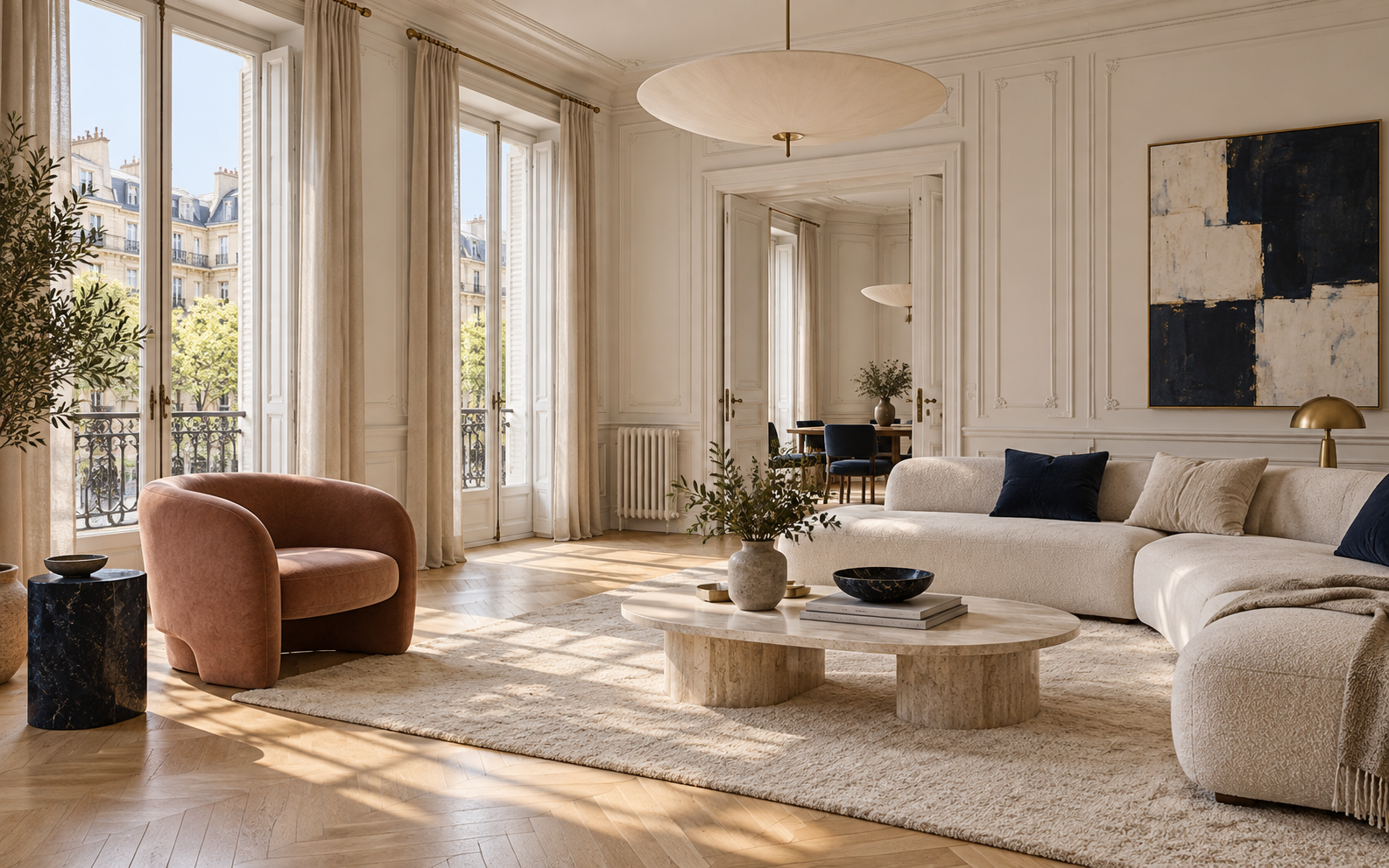 Visualización de un salón reformado